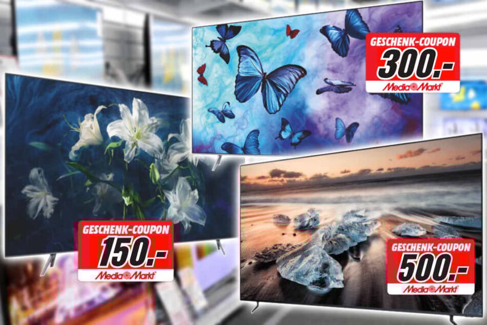 Auf ausgewählte Samsung-TVs bekommt Ihr einen Coupon in Höhe von bis zu 500 Euro!