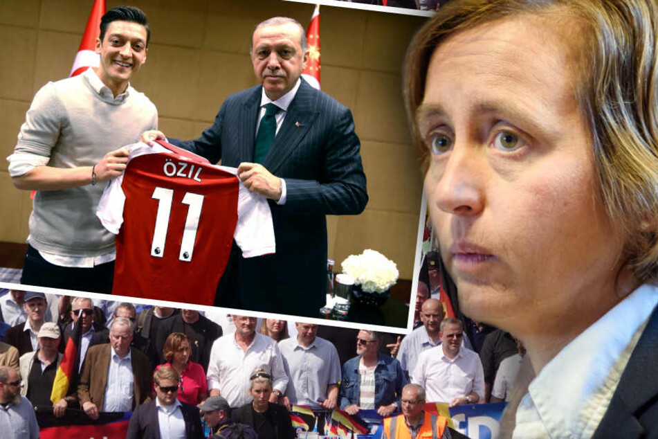 Özils Auftritt mit Präsident Erdogan nahm von Storch als Grundlage ihre Anti-Islam-Rede. (Bildmontage)