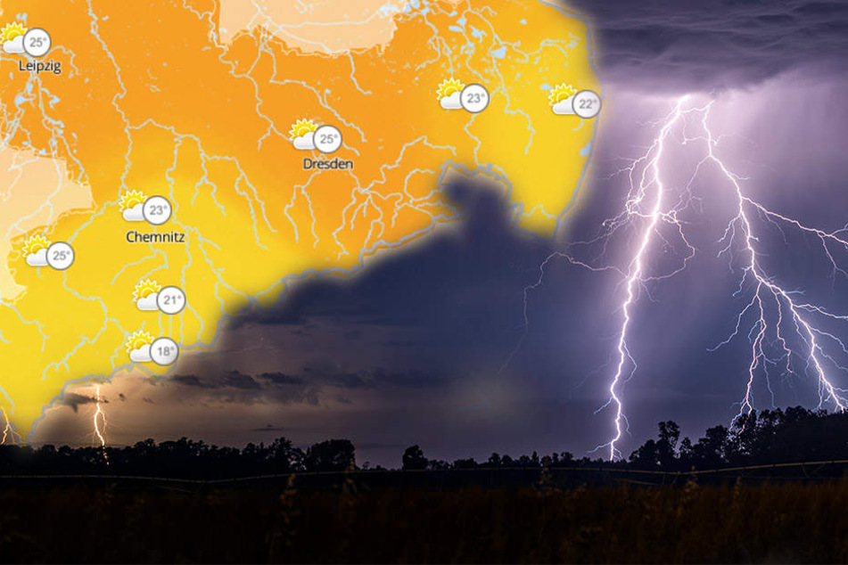 In Sachsen steigen zwar die Temperaturen, doch gleichzeitig kann es zu Unwettern kommen. (Symbolbild)