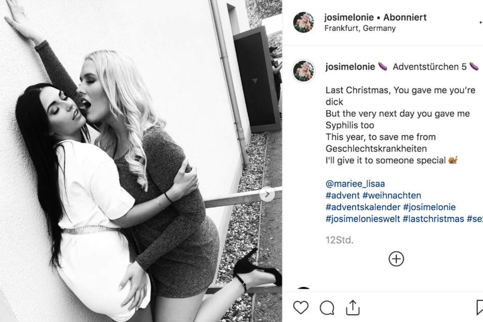 Dieser Screenshot zeigt den Instagram-Post von Josimelonie vom Donnerstagabend.