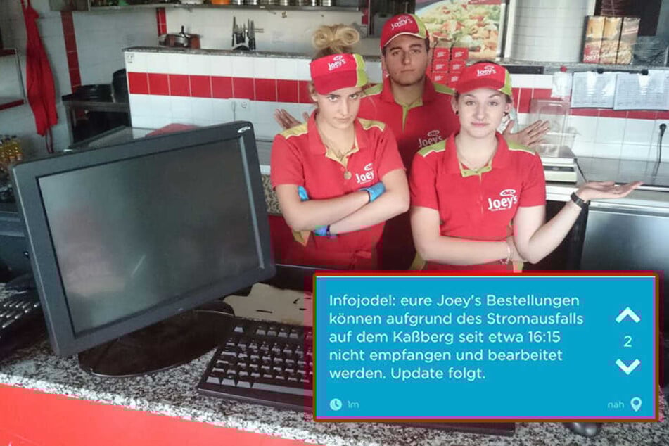 Der Pizzalieferant konnte ohne Strom keine Bestellungen mehr entgegennehmen.