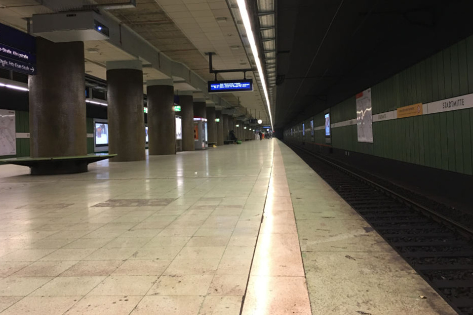 Verwaist: die Bahnstation Stadtmitte am Dienstagmorgen.