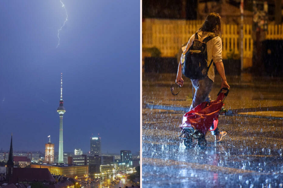 Berlin erlebte Dienstagnacht ein heftiges Gewitter.