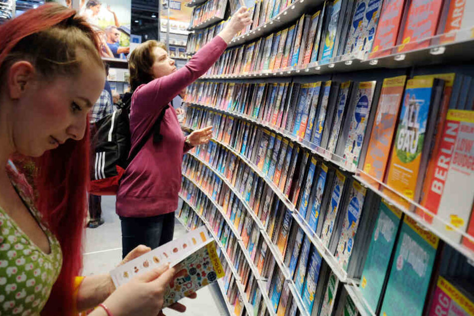 Der Stand von MairDumont auf der Leipziger Buchmesse im März 2019.