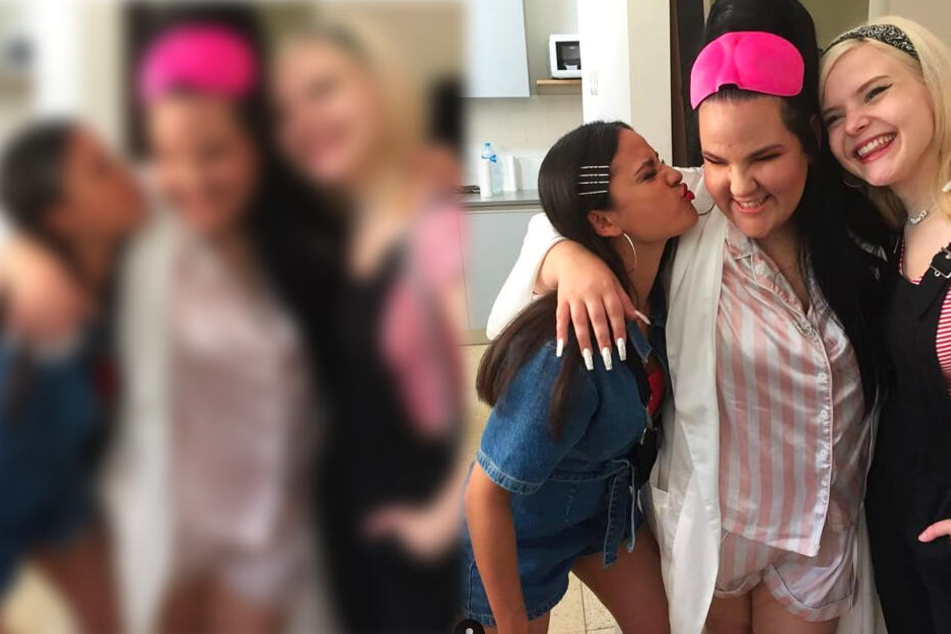 Laurita (l.) und Carlotta (r.) treffen Netta: Das Foto ist eine Screenshot aus dem Instagram-Profil der S!sters.