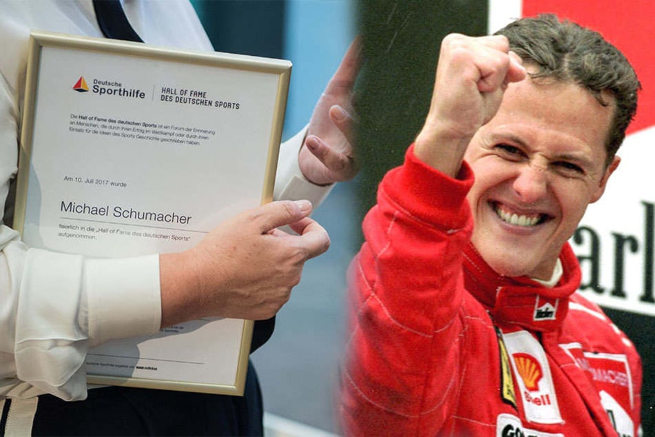 Schumachers Managerin Sabine Kehm nahm stellvertretend seine Urkunde entgegen.