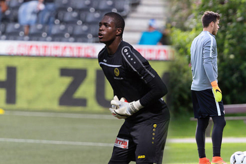 Für den Schweizer Nationalkeeper Yvon Mvogo (l., 22) muss wohl Marius Müller (r., 23) weichen.