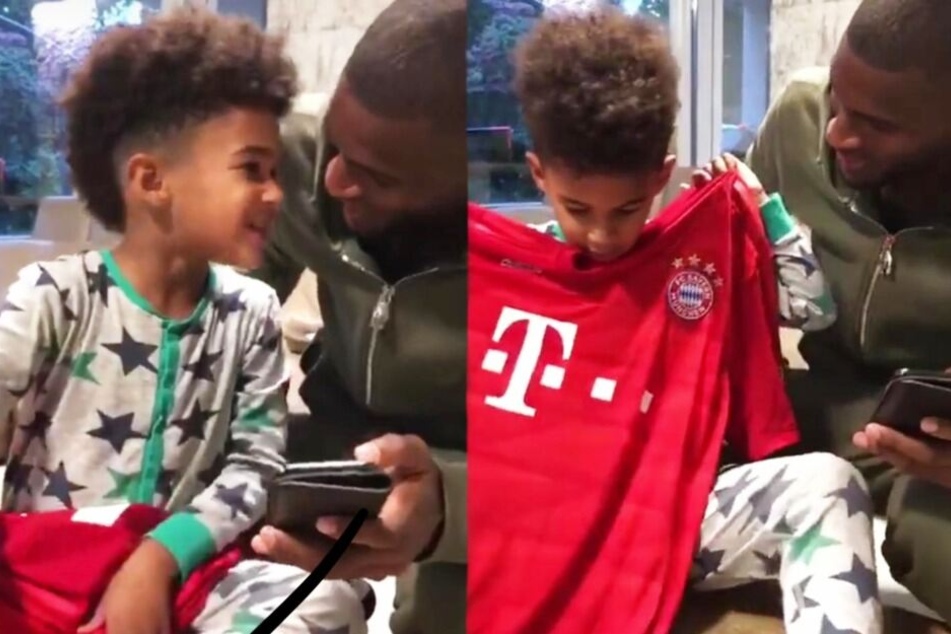 Anthony Modeste (31) hatte eine besondere Überraschung für seinen Sohn Brooklyn (4) parat.