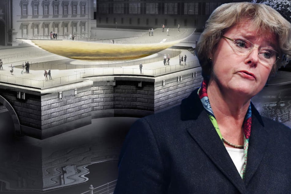Die Computergrafik zeigt das geplante Freiheits- und Einheitsdenkmal, vor dem Berliner Schloss. Für Grütters der ideale Ort. (Bildmontage)