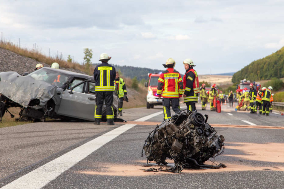 Der komplette Motorblock löste sich durch den Aufprall.