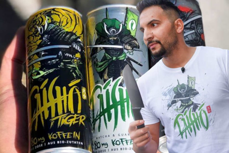 Der Berliner Veganator Attila Hildmann (37) will Kunden seines Energy-Drinks mit 100 Euro belohnen. (Bildmontage)