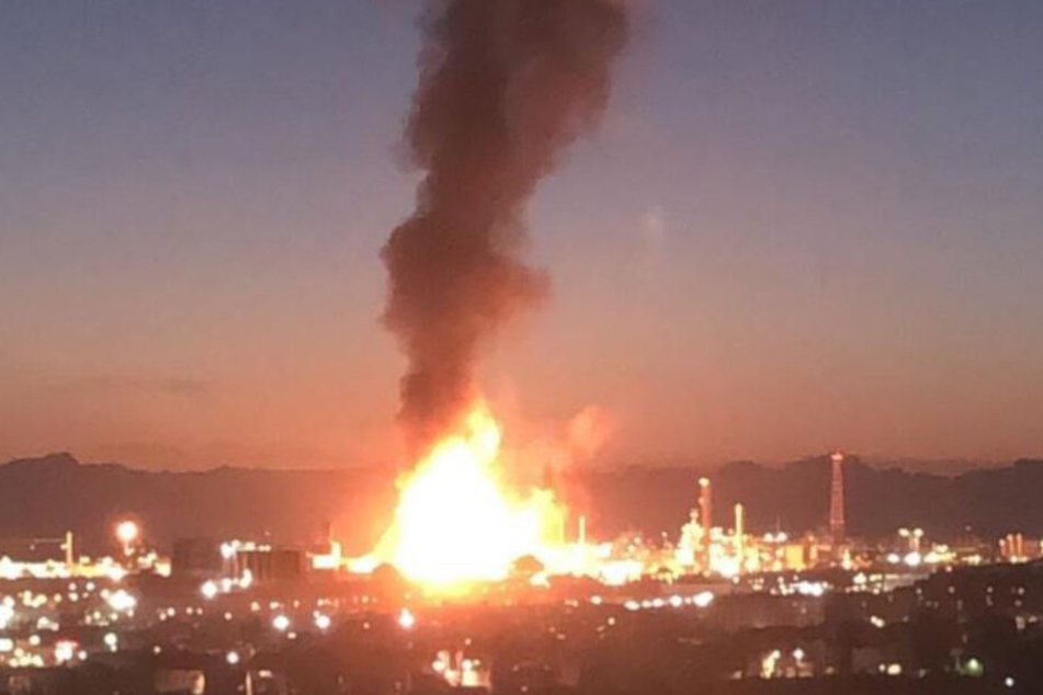 Die gewaltige Explosion war weithin sichtbar.