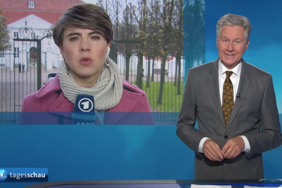 Tagesschau-Sprecher Claus-Erich Boetzkes nahm die Unterbrechung der Schalte zu Kristin Becker gelassen.