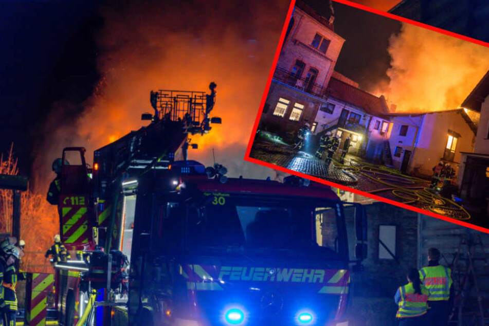 Der Gebäudekomplex stand komplett in Flammen!