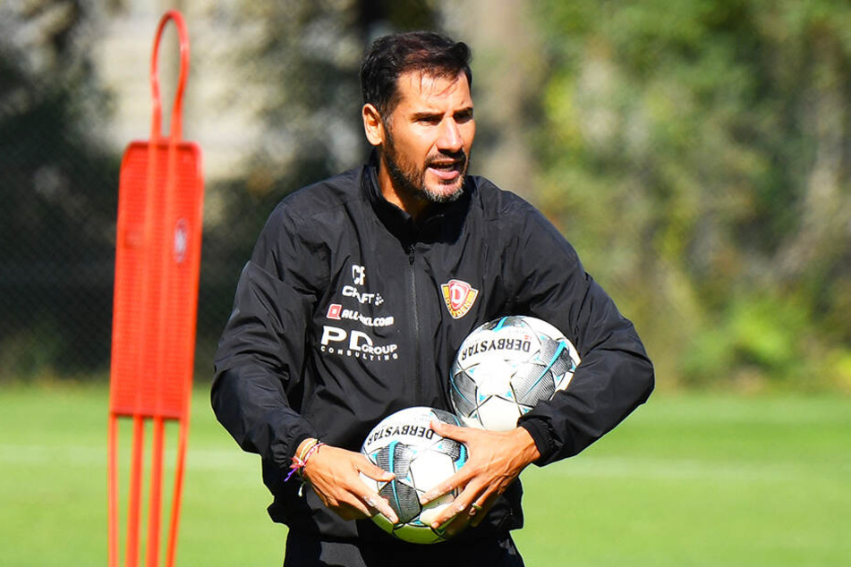 16 Jahre später ist Cristian Fiel Trainer der SG Dynamo und bereitet sein Team auf die morgige Partie beim VfL vor.