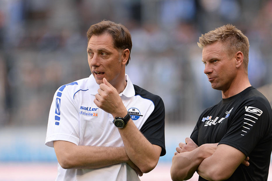 SCP-Coach René Müller kann in Zukunft nicht mehr auf den Rat von Markus Feldhoff (li.) hoffen.