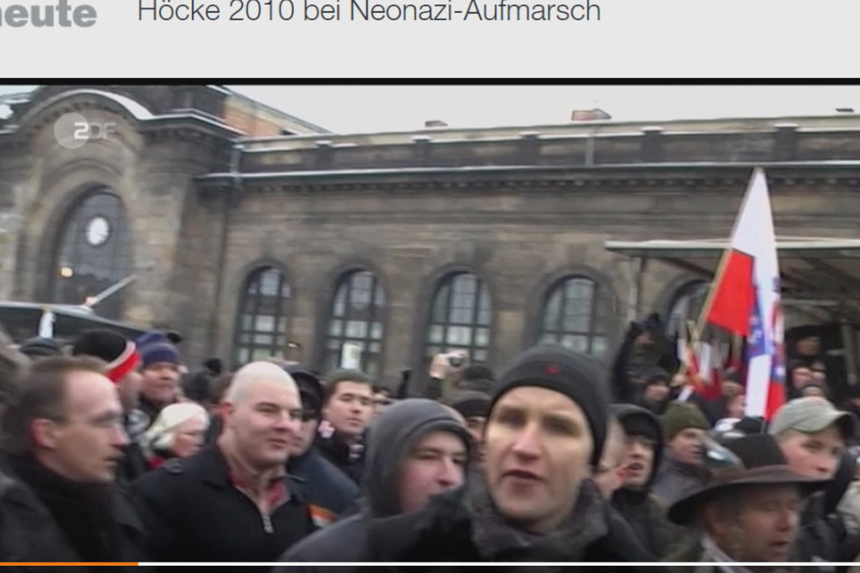 Am 17.2.2017 hat das ZDF Björn Höcke (44) beim Neonazi-Aufmarsch 2010 in Dresden gezeigt.