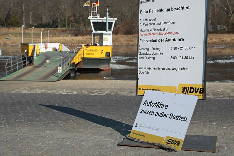 Autofahrer können die Fähre in Pillnitz nicht nutzen.