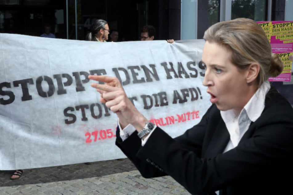 Schwänzt AfD-Politikerin Alice Weidel (39) die Demo ihrer eigenen Partei?