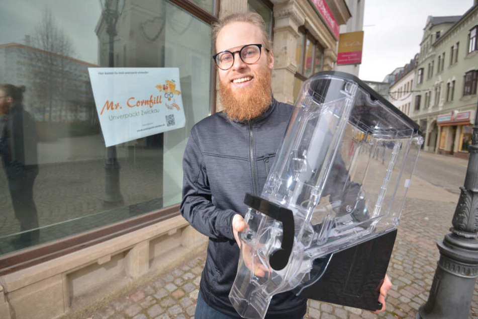 Michael Karl (35) will Anfang März in Zwickau einen Unverpackt-Laden in der Inneren Schneeberger Straße eröffnen.
