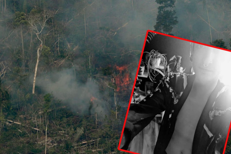 Ob die Strategie aufgeht? Mit nackter Haut möchte Fabian Kahl auf die Brände im Amazonas aufmerksam machen.
