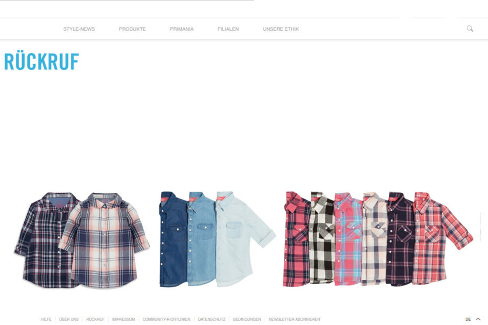 Diese Kleidungsstücke werden von Primark zurückgerufen.