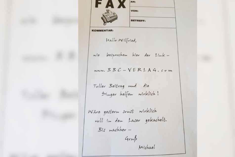 Dieses Fax erhielt eine TAG24-Leserin von "Michael".
