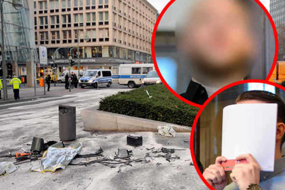 Die beiden angeklagten Raser vom Berliner Ku'damm bei einem ihrer früheren Prozesse. (Bildmontage)