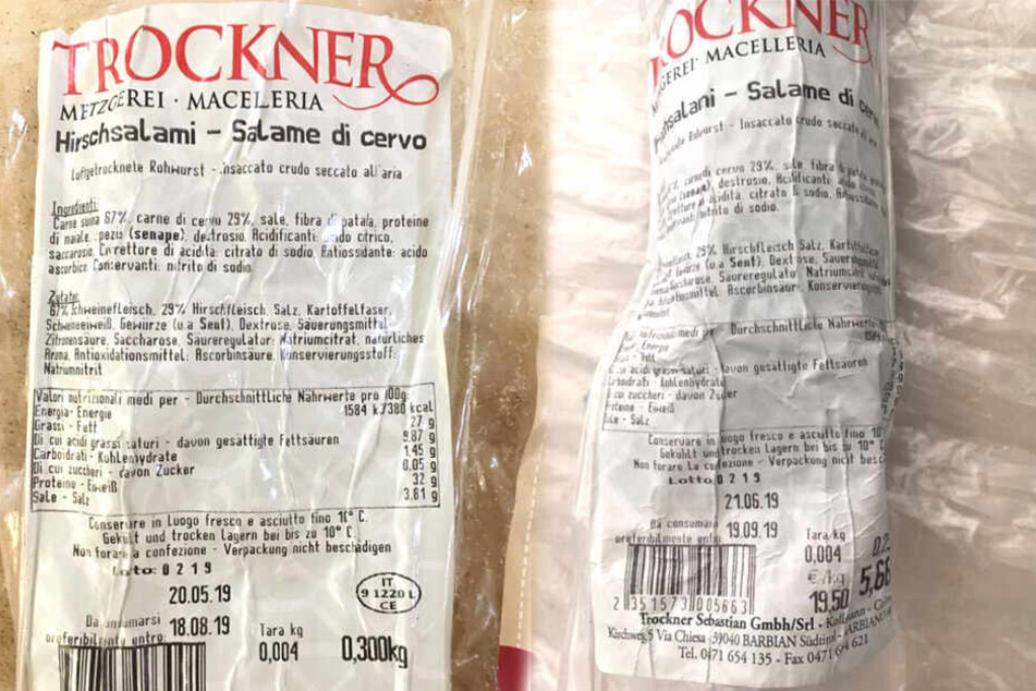 Eine Rückgabe der betreffenden Salami-Sorte ist möglich-