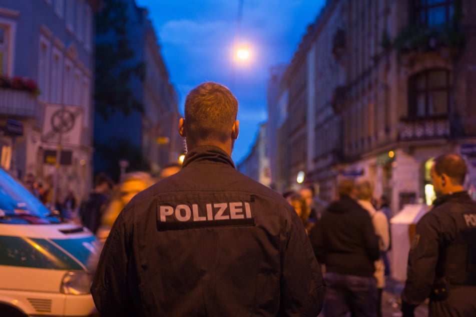 Auch in der Dresdner Neustadt war die Polizei im Einsatz.