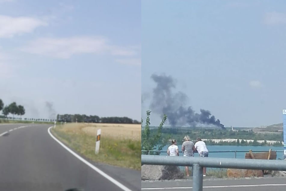 Am Sonntagvormittag brannte es auf dem Gelände der Zentraldeponie in Großpösna südlich von Leipzig.