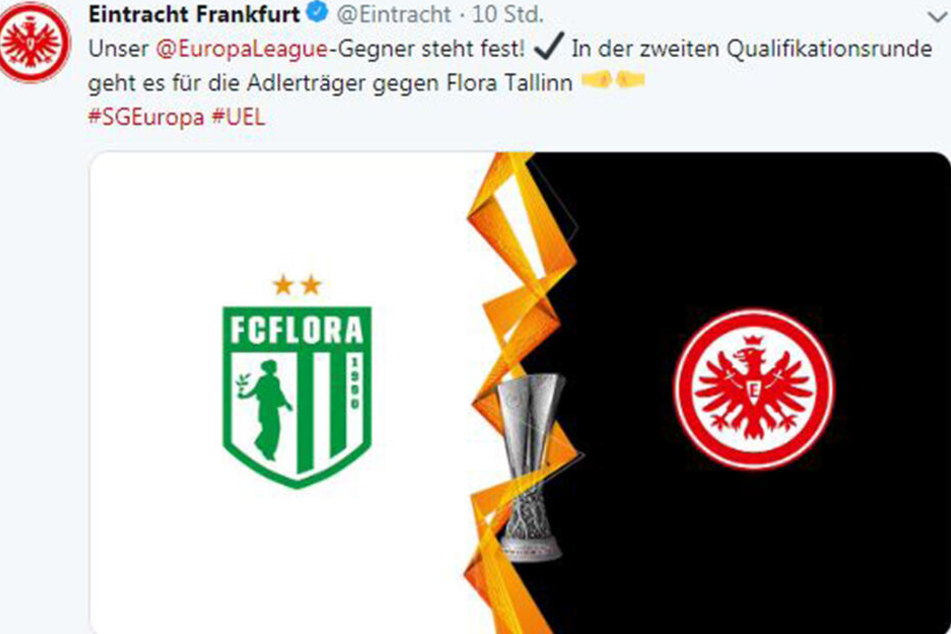 Die Eintracht freut sich via Twitter schon auf das erste Pflichtspiel der neuen Saison.