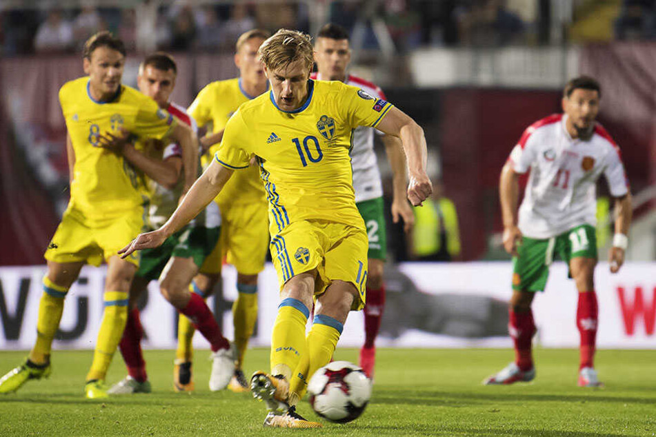 Emil Forsberg verschoss einen Elfer der Schweden.