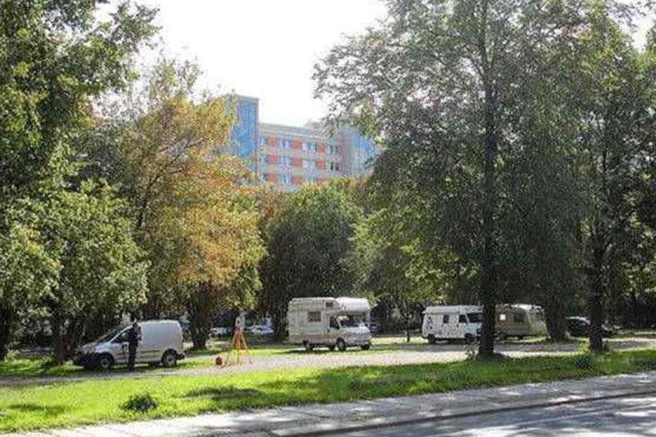 Das Grundstück zwischen Sachsenplatz, Florian-Geyer-Straße und
Käthe-Kollwitz-Ufer.