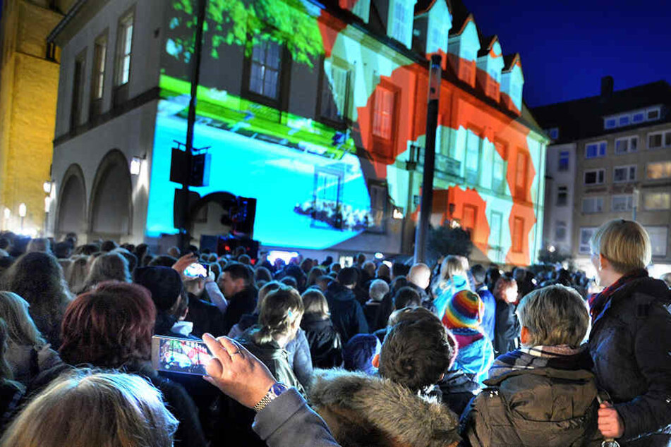 Das Theater am Alten Markt wurde zur Leinwand.