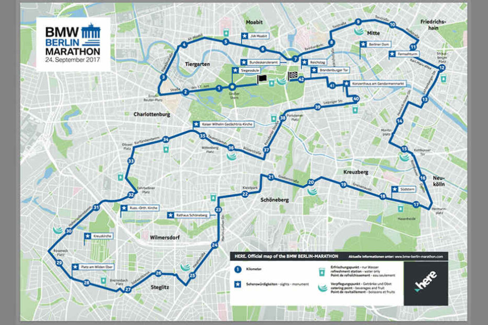 Viele Straßen in Berlin sind aufgrund des Marathons gesperrt.
