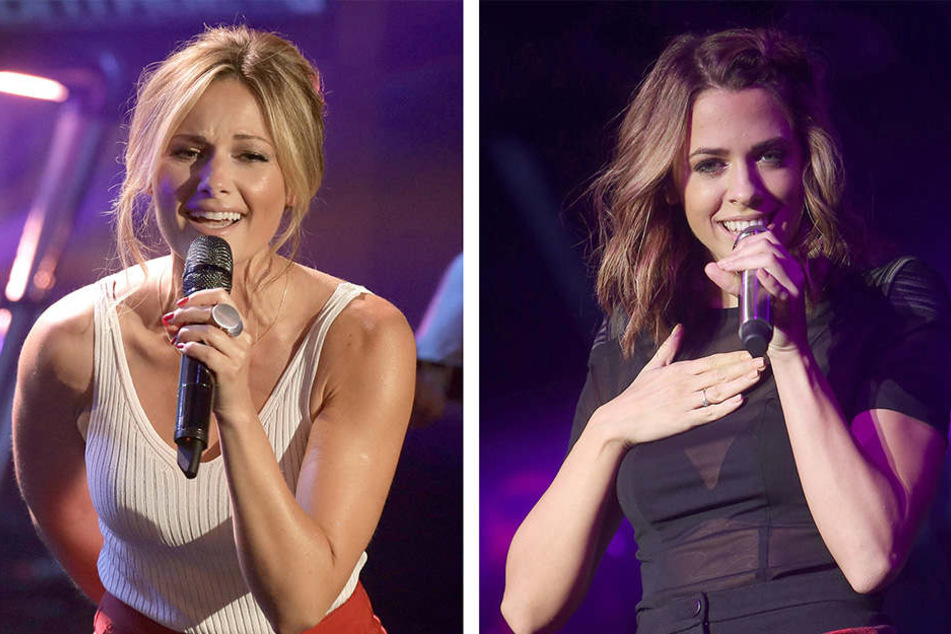 Helene Fischer (li.) geht am ersten Weihnachtstag mit ihrer Show 180 Minuten lang auf Sendung. Unter anderem wird sie gemeinsam mit Kollegen wie Vanessa Mai singen.