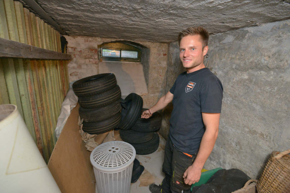 In diesem Kellerverschlag entdeckte Mieter Nico Arnold (28) den findigen Einbrecher.