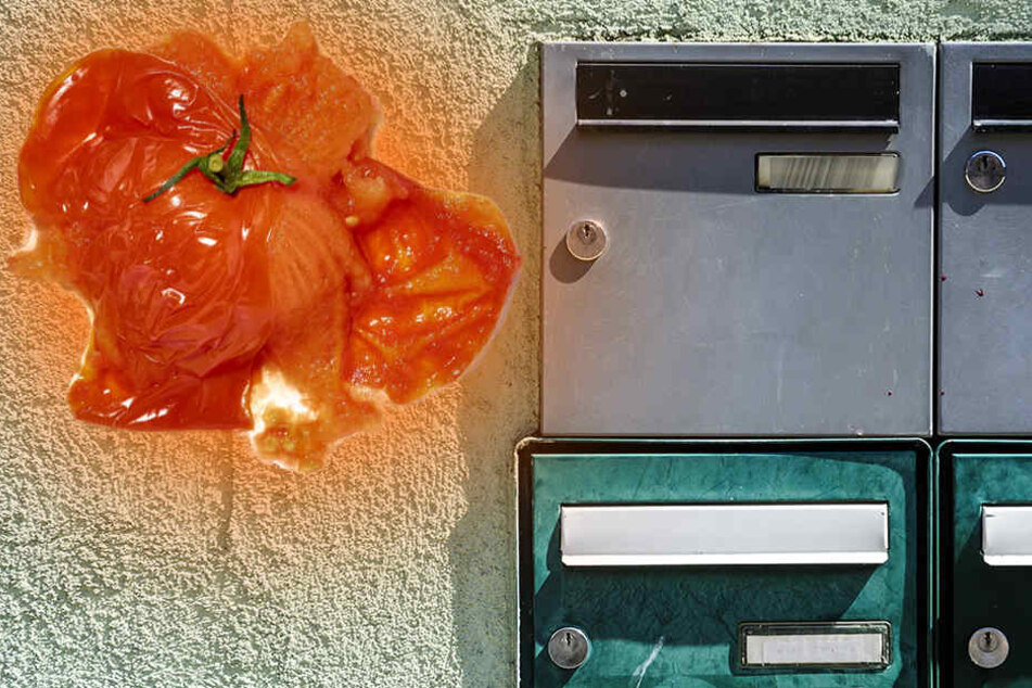Mehrere Eimer Tomatenpansche wurden in Borna überall vergossen.