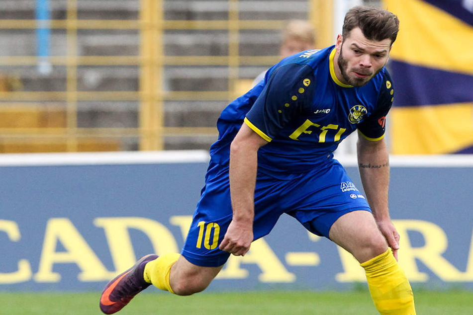 Lok Leipzigs Paul Schinke schoss in der 68. Minute das zwischenzeitliche 2:0.