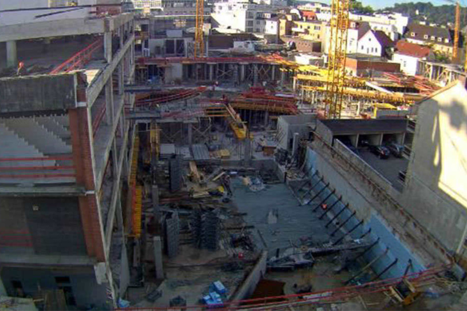 Hier entsteht seit Oktober 2015 das Loom, Bielefelds neues Shopping-Center.