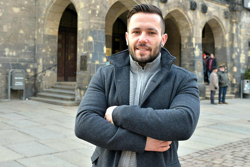 Thomas Uhl (33, SPD) absolvierte am Mittwoch seine erste Stadtratssitzung im Rathaus.