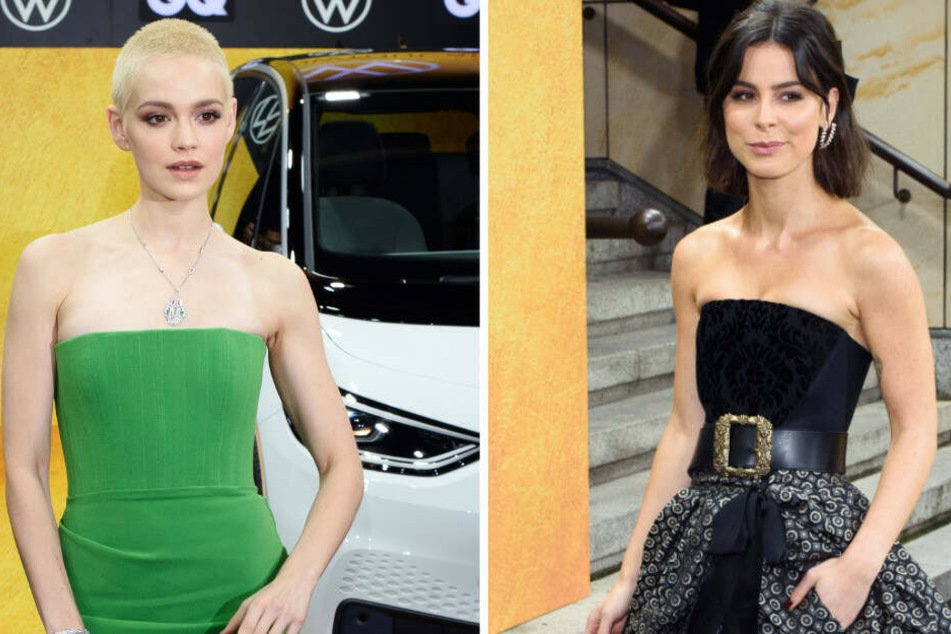 Emilia Schüle (l) und Lena Meyer-Landrut kommen zur Gala und Preisverleihung "Men of the Year" des Magazins GQ in die Komische Oper in Berlin