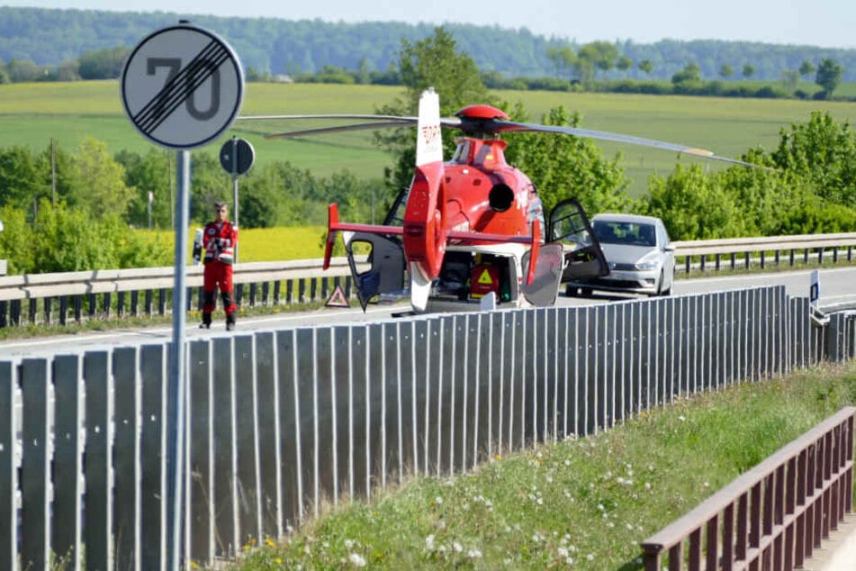 Auch ein Rettungshubschrauber war im Einsatz.