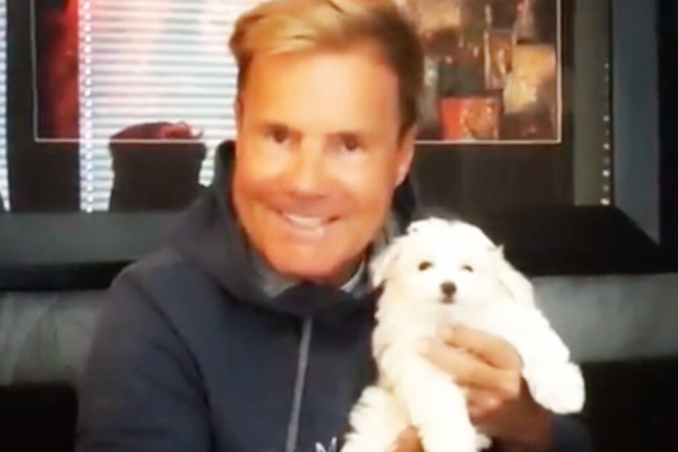 Dieter Bohlen zeigt den neuesten Familiennachwuchs: Hund Rocky.