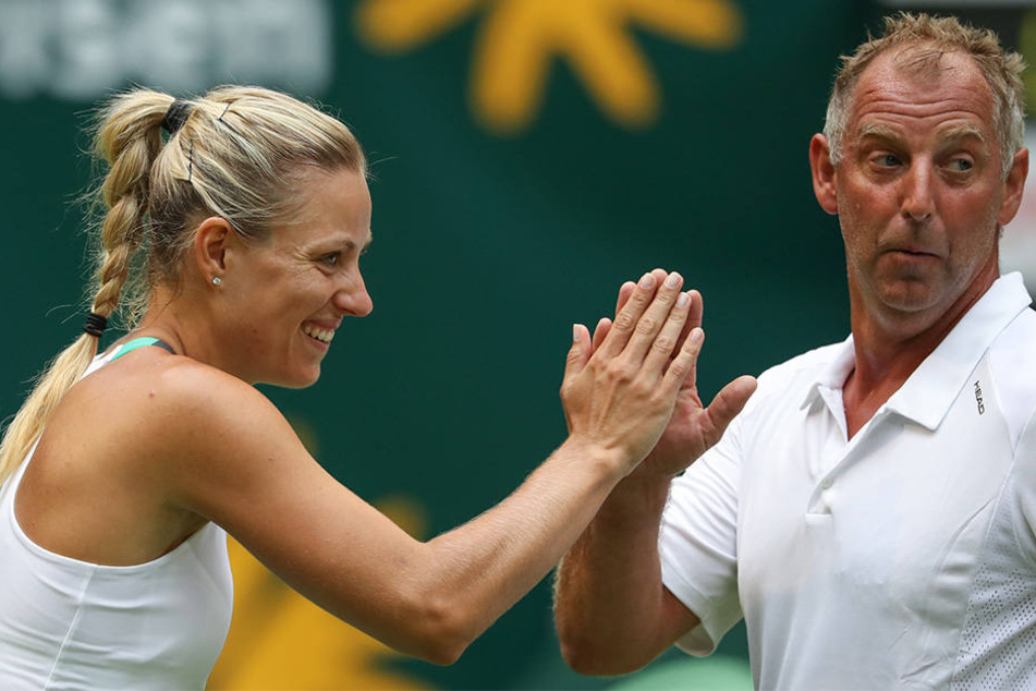 Angelique Kerber (links) und Thomas Muster haben in Halle die Champions Trophy geholt.