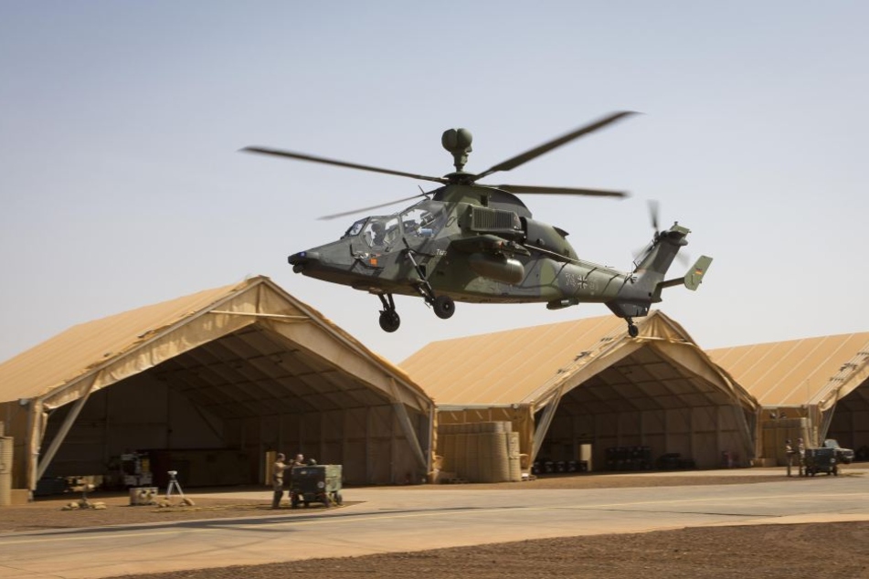 Ein Kampfhubschrauber des Typs Tiger in Gao.