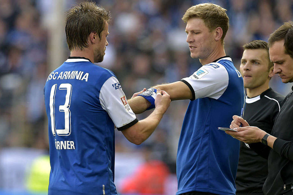 Kapitäne unter sich: Julian Börner (li.) vertrat Fabian Klos in der Endphase der Saison als Kapiutän.