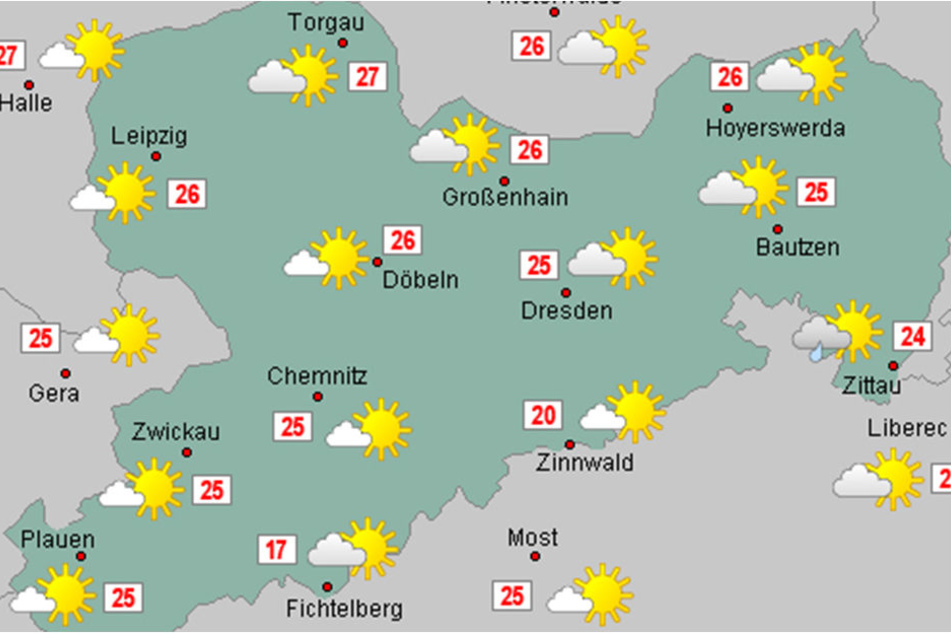 In ganz Sachsen wird es am Samstag sommerlich warm.