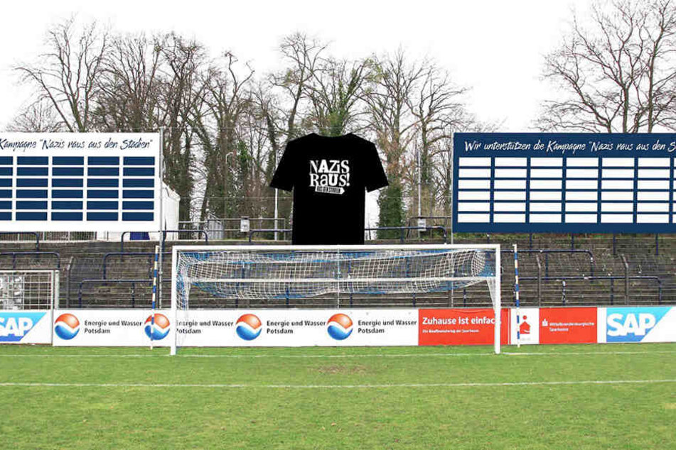 Die Babelsberger unterstützt die Kampaagne "Nazis raus aus den Stadien".